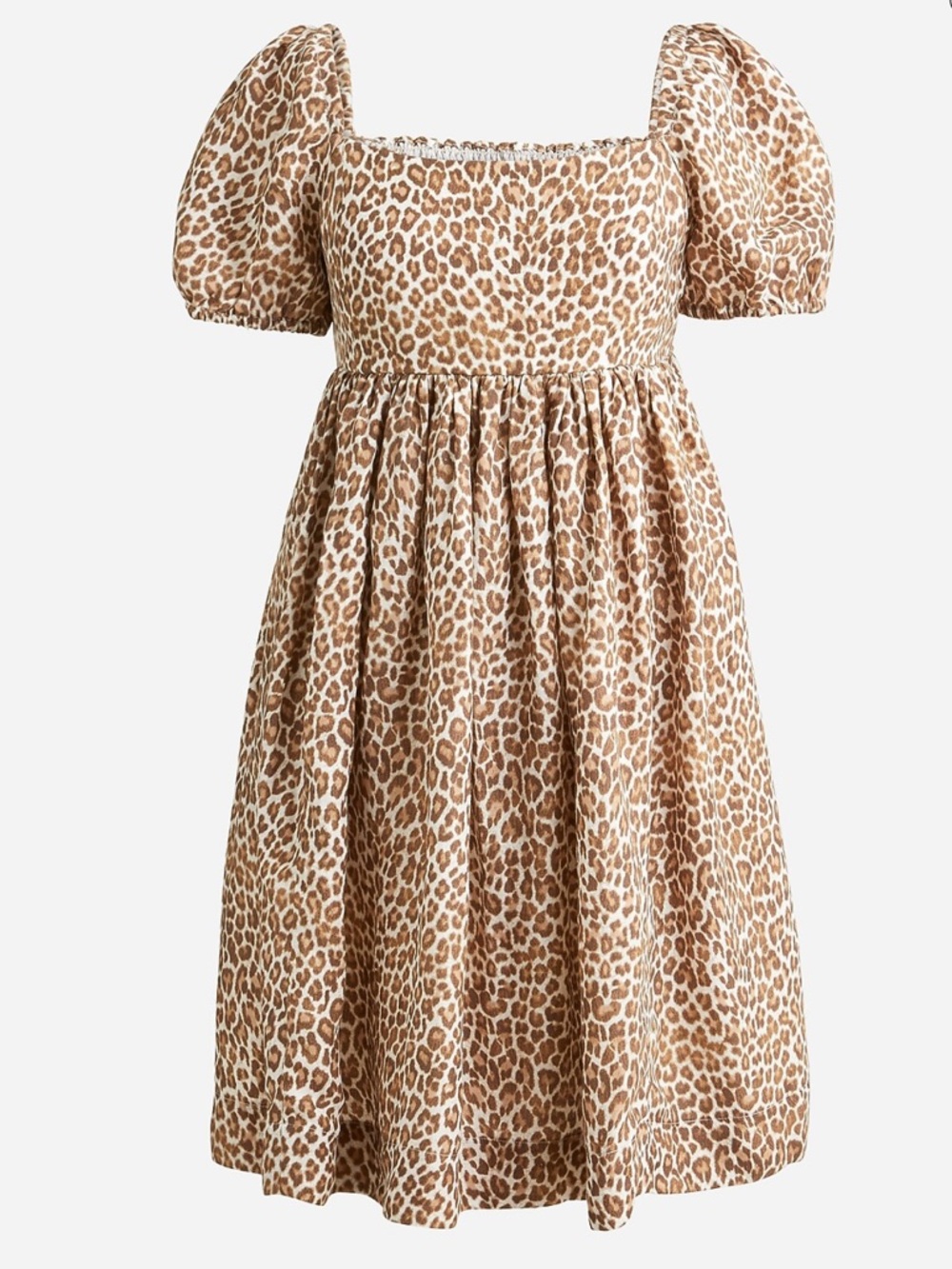 J. Crew Linen Blend Mini Dress in Leopard Size 18